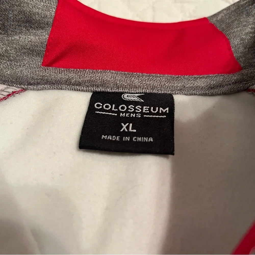 NWT Nebraska Cornhuskers Gray/Black Quarter Zip Pullover Top Colosseum Men’s XL - Picture 8 of 14
